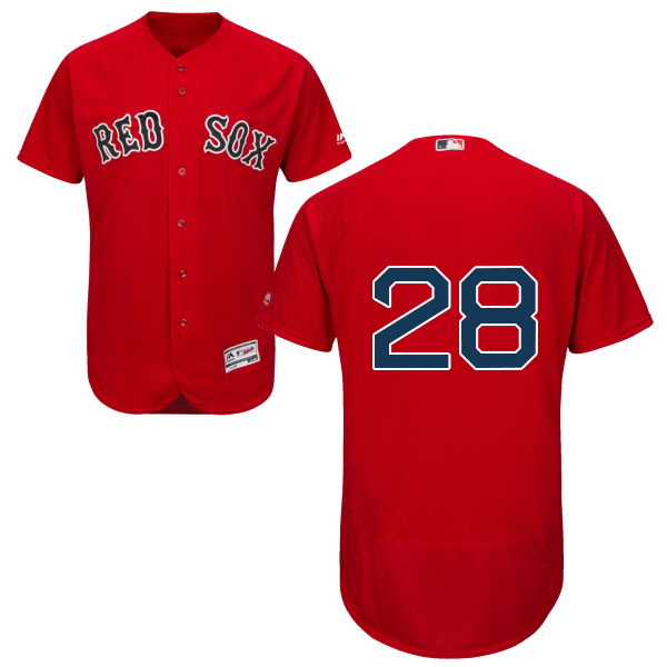Red Sox #28 J. D. Martinez Red Flexbase Authentic Collection Stitched Baseball Jersey