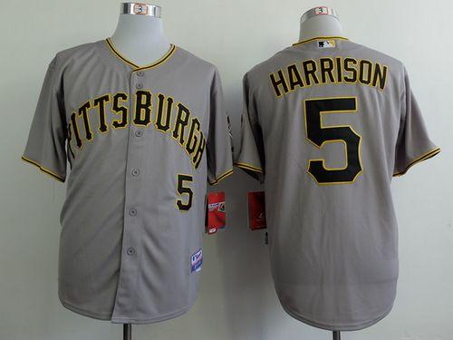 Pirates #5 Josh Harrison Grey Cool Base Stitched Baseball Jersey