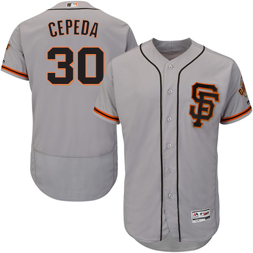 Giants #30 Orlando Cepeda Grey Flexbase Authentic Collection Road 2 Stitched Baseball Jersey