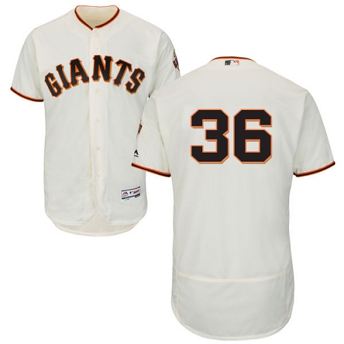 Giants #36 Gaylord Perry Cream Flexbase Authentic Collection Stitched Baseball Jersey