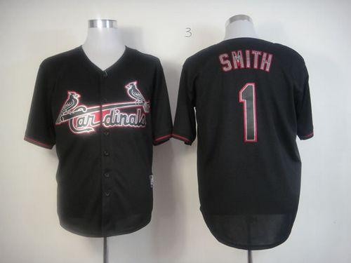 Cardinals #1 Ozzie Smith Black Fashion Stitched Baseball Jersey