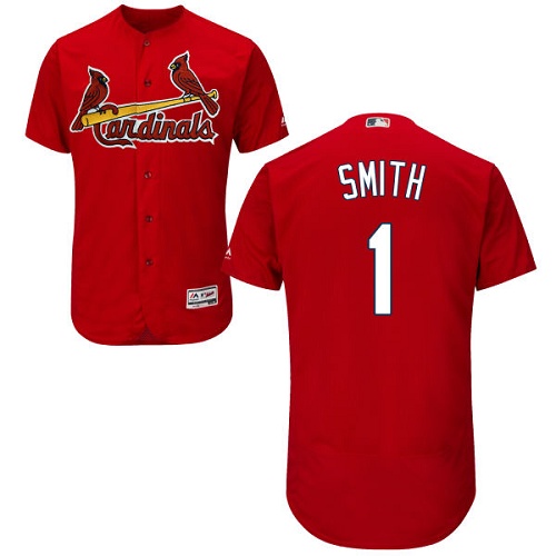 Cardinals #1 Ozzie Smith Red Flexbase Authentic Collection Stitched Baseball Jersey