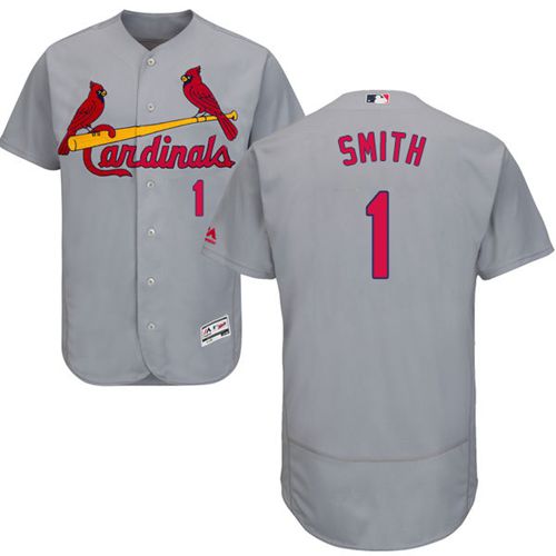 Cardinals #1 Ozzie Smith Grey Flexbase Authentic Collection Stitched Baseball Jersey