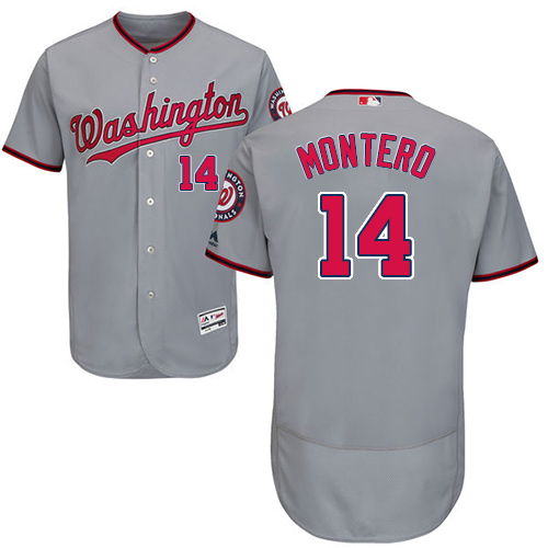 Nationals #14 Miguel Montero Grey Flexbase Authentic Collection Stitched Baseball Jersey