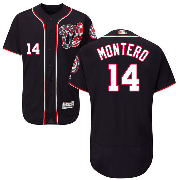 Nationals #14 Miguel Montero Navy Blue Flexbase Authentic Collection Stitched Baseball Jersey