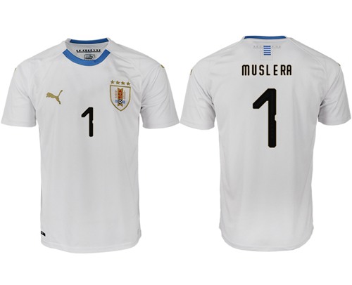Uruguay #1 Muslera Home Soccer Country Jersey