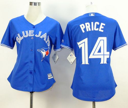 Blue Jays #14 David Price Blue Alternate Women's Stitched Baseball Jersey