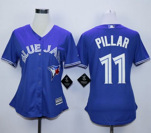 Blue Jays #11 Kevin Pillar Blue Alternate Women's Stitched Baseball Jersey