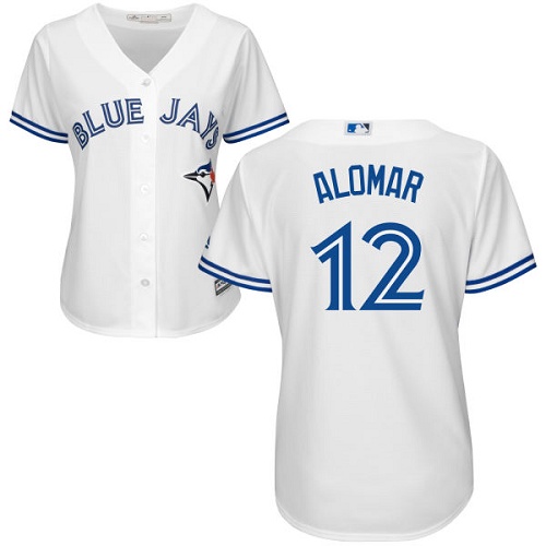 Blue Jays #12 Roberto Alomar White Home Women's Stitched Baseball Jersey