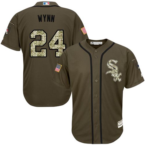 White Sox #24 Early Wynn Green Salute to Service Stitched Youth Baseball Jersey