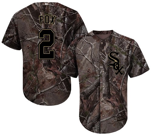 White Sox #2 Nellie Fox Camo Realtree Collection Cool Base Stitched Youth Baseball Jersey
