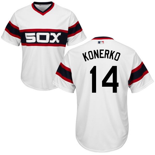 White Sox #14 Paul Konerko White Alternate Home Cool Base Stitched Youth Baseball Jersey